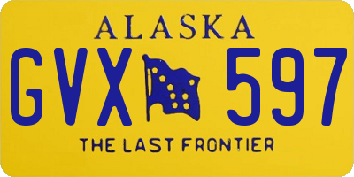 AK license plate GVX597