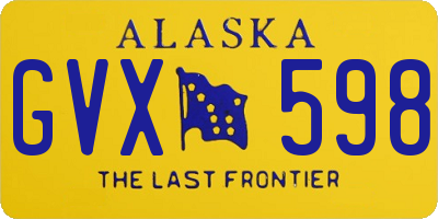 AK license plate GVX598