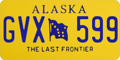 AK license plate GVX599