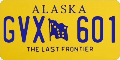 AK license plate GVX601