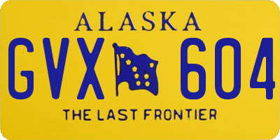 AK license plate GVX604