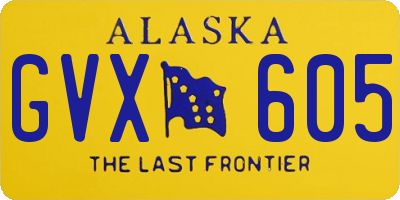 AK license plate GVX605