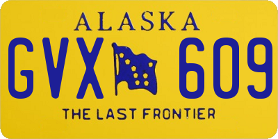 AK license plate GVX609