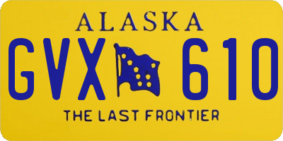 AK license plate GVX610