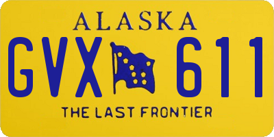 AK license plate GVX611