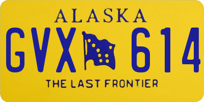 AK license plate GVX614