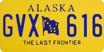 AK license plate GVX616