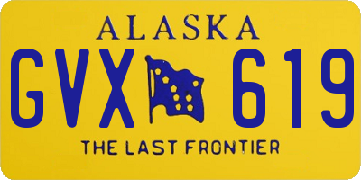 AK license plate GVX619