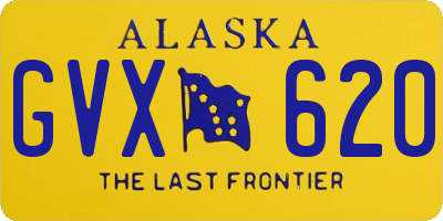 AK license plate GVX620
