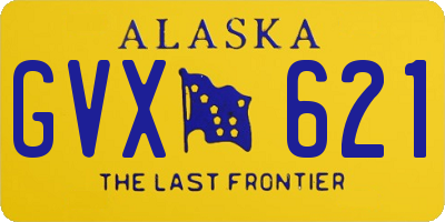 AK license plate GVX621