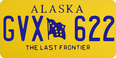 AK license plate GVX622