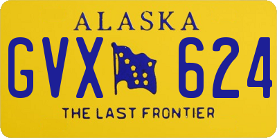 AK license plate GVX624