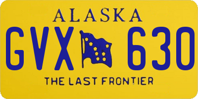 AK license plate GVX630