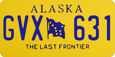 AK license plate GVX631