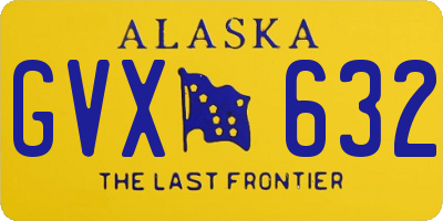 AK license plate GVX632