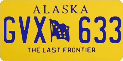 AK license plate GVX633