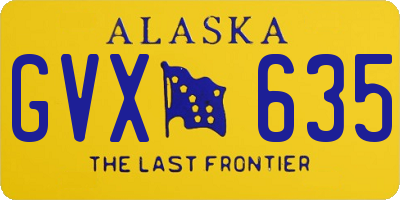 AK license plate GVX635