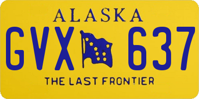 AK license plate GVX637