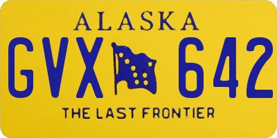 AK license plate GVX642