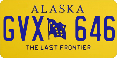 AK license plate GVX646