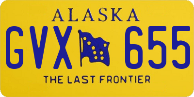 AK license plate GVX655