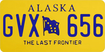 AK license plate GVX656