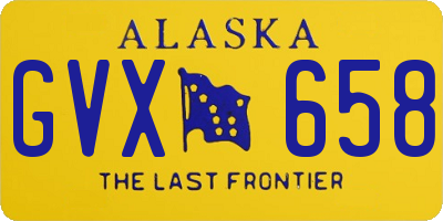 AK license plate GVX658