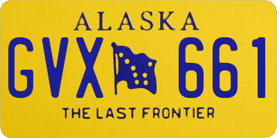 AK license plate GVX661