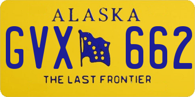 AK license plate GVX662