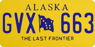 AK license plate GVX663