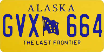 AK license plate GVX664