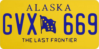 AK license plate GVX669