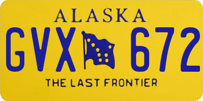 AK license plate GVX672