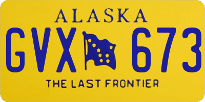 AK license plate GVX673