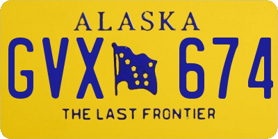 AK license plate GVX674