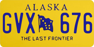 AK license plate GVX676