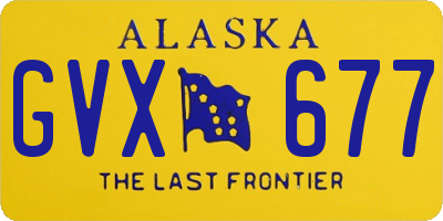 AK license plate GVX677