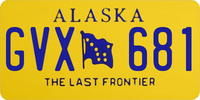 AK license plate GVX681