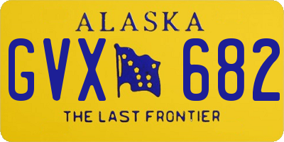 AK license plate GVX682