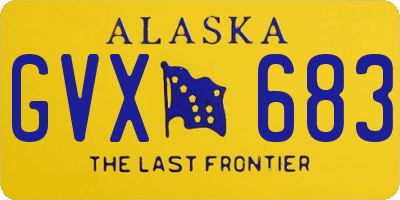 AK license plate GVX683