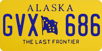 AK license plate GVX686