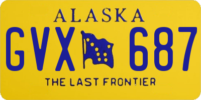 AK license plate GVX687