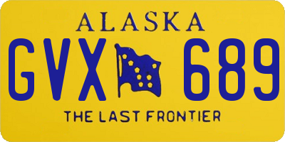 AK license plate GVX689