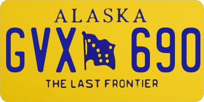 AK license plate GVX690