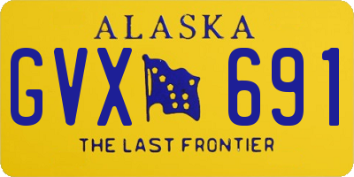 AK license plate GVX691