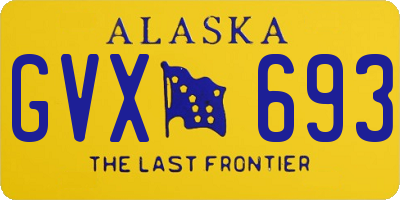 AK license plate GVX693