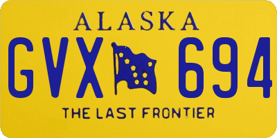 AK license plate GVX694