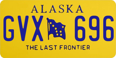 AK license plate GVX696