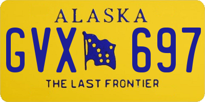 AK license plate GVX697