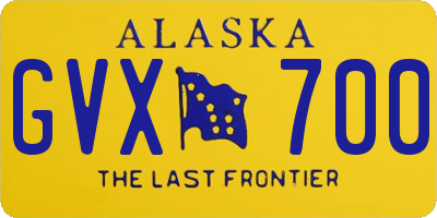 AK license plate GVX700